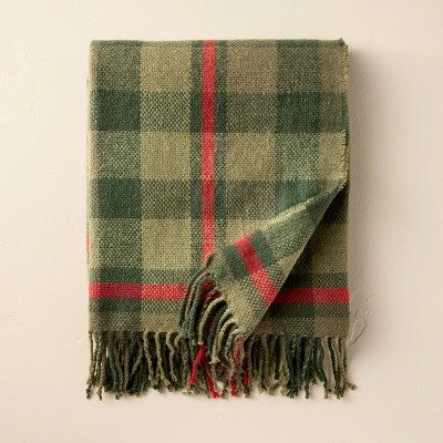 Plaid Throw Blanket Green - Hearth & Hand™ with Magnolia | Target