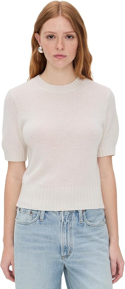 White & Warren Women's Cashmere T-Shirt Sweater | Amazon (US)