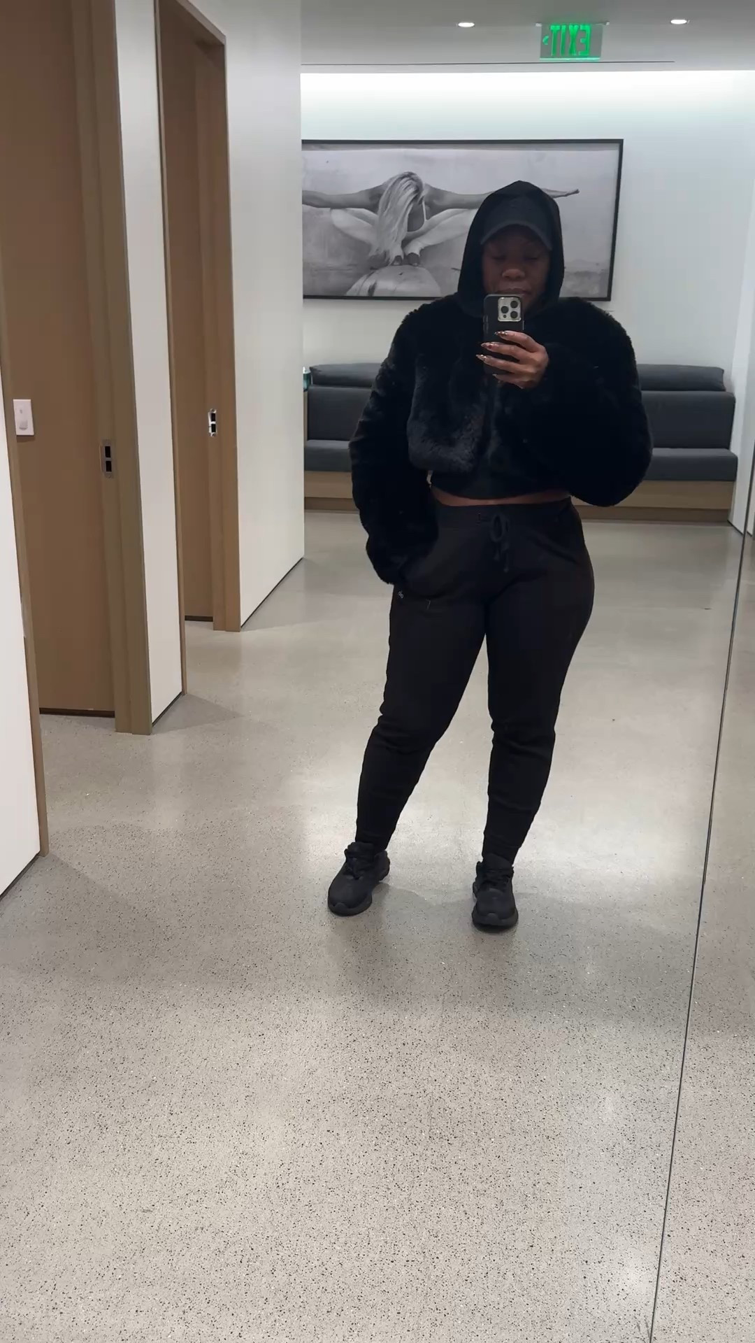 Hoodie season is finally here in Houston and I live for this muse set from Alo. 
She’s super cozy and oh so comfortable for a day of lounging or a cute two piece set. It comes in several colors and it’s perfect for fall. 
I layered it with this adorable cropped faux fur coat with my favorite trucker hat. Size small in the pants and extra small in the top. 
Alo. OOTD. Alo muse set. Two piece sets. All black outfit. Fall outfits. Fall coats. Faux fur. Faux fur coat. Fall style. Alo sets. 

#LTKSeasonal #LTKStyleTip #LTKTravel