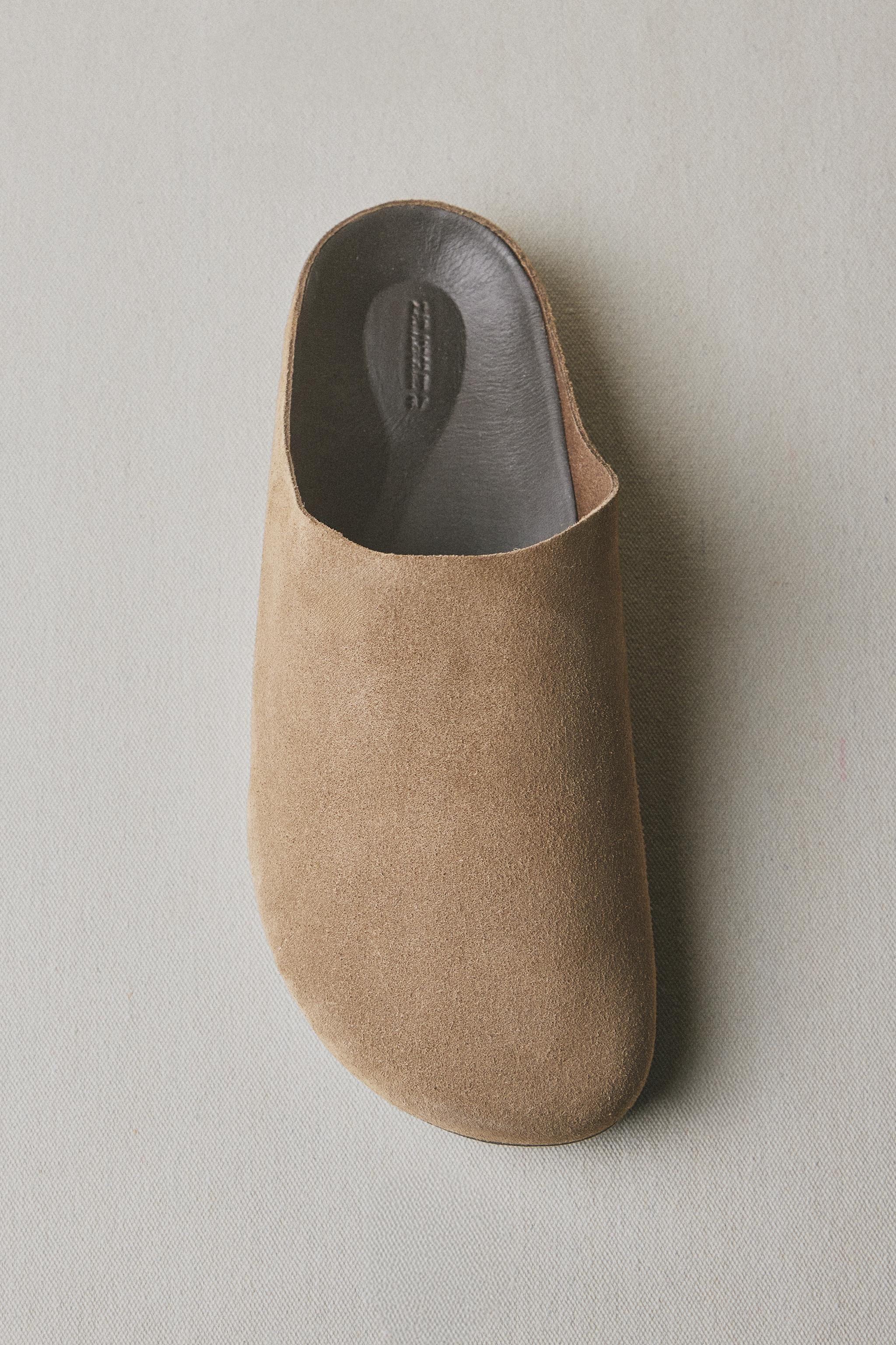 SPLIT SUEDE LEATHER MULE SLIPPERS | Zara UK
