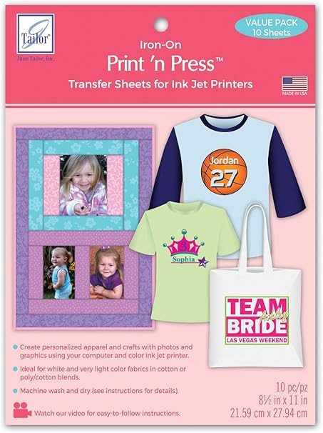 June Tailor JT-909 Print 'n Press (10 Pack), White, 8.5 x 11 Inch | Amazon (US)