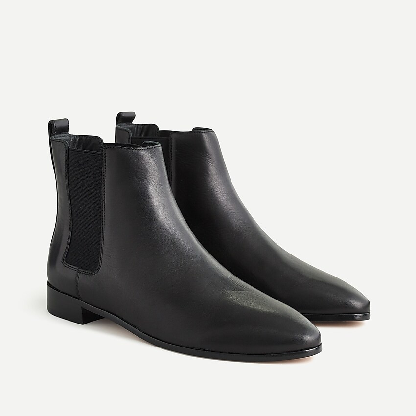 Pull-on Chelsea boots in leather | J. Crew US