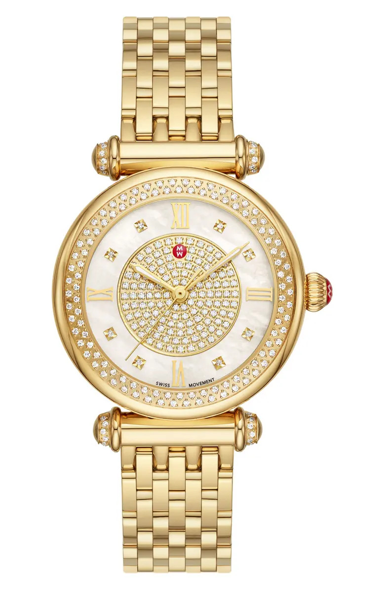 Caber Diamond Dial Bracelet Watch, 35mm | Nordstrom