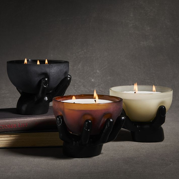 Spooky Hand Filled Glass Candles | West Elm (US)