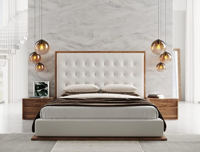 Limari Home Antonella Collection Modern Style Bedroom Upholstered in Vegan Leather Veneer Finishe... | Amazon (US)