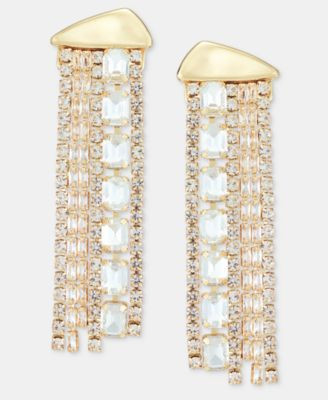 Crystal Multi-Row Statement Earrings | Macy's
