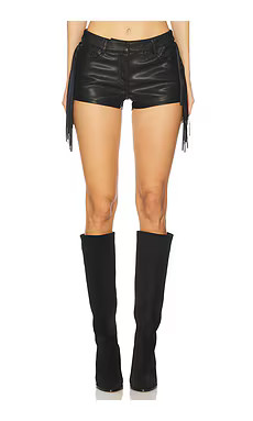 superdown Karina Fringe Short in Black from Revolve.com | Revolve Clothing (Global)
