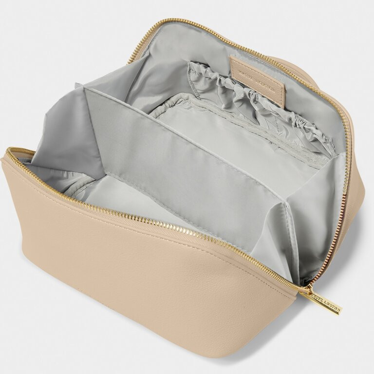 Medium Makeup and Wash Bag in Light Taupe | Katie Loxton Ltd. (UK)