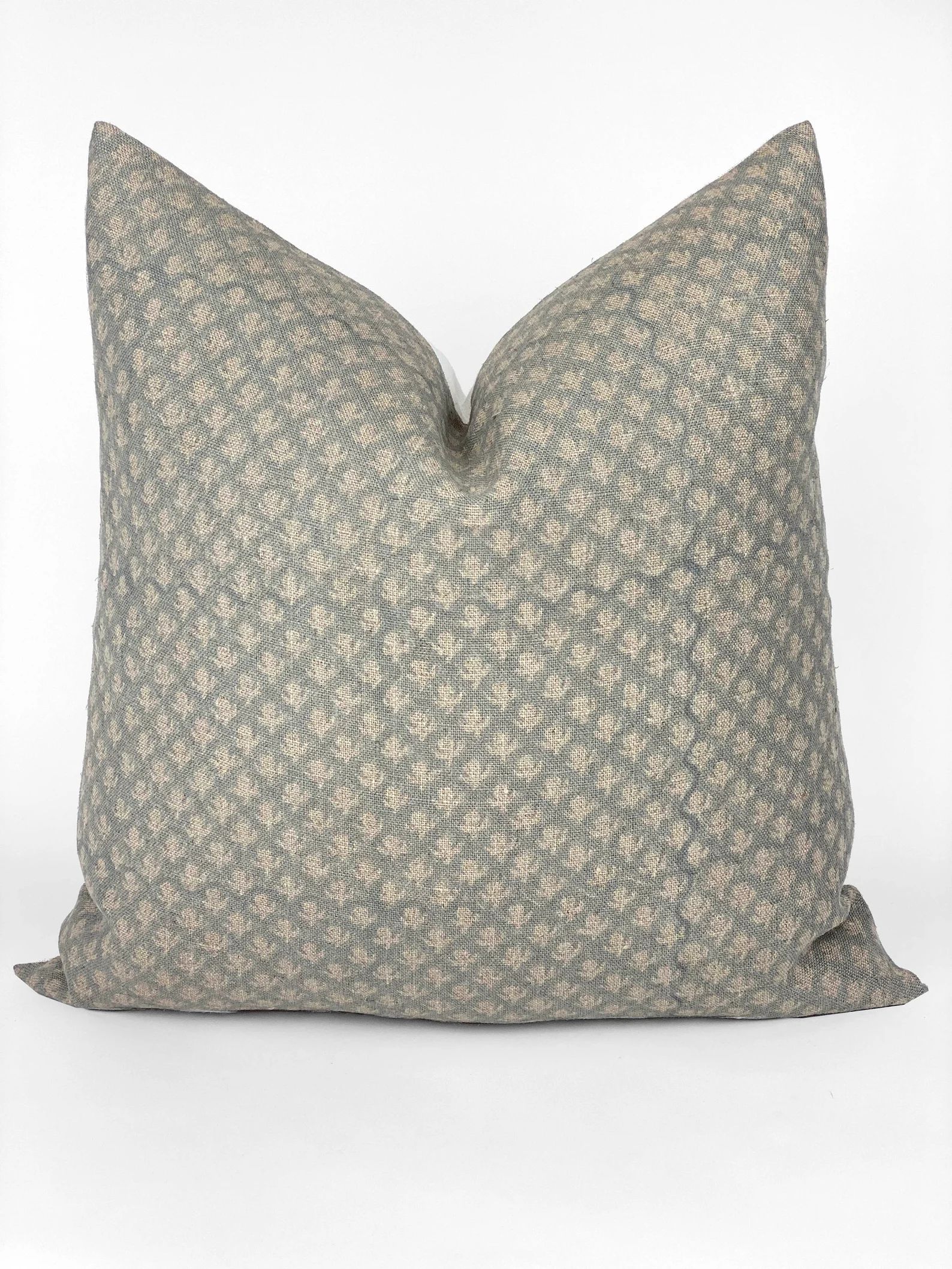 MEADOW  Designer Soft Grey Blue Linen Pillow Cover Block - Etsy | Etsy (US)