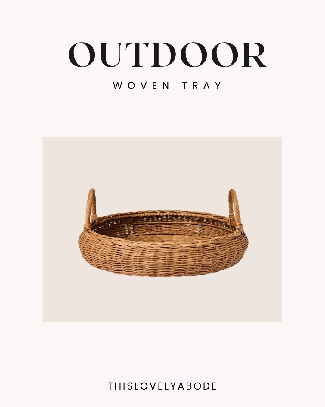 Outdoor woven tray 
#patiodecor #outdoordecor #woventray

#LTKHome