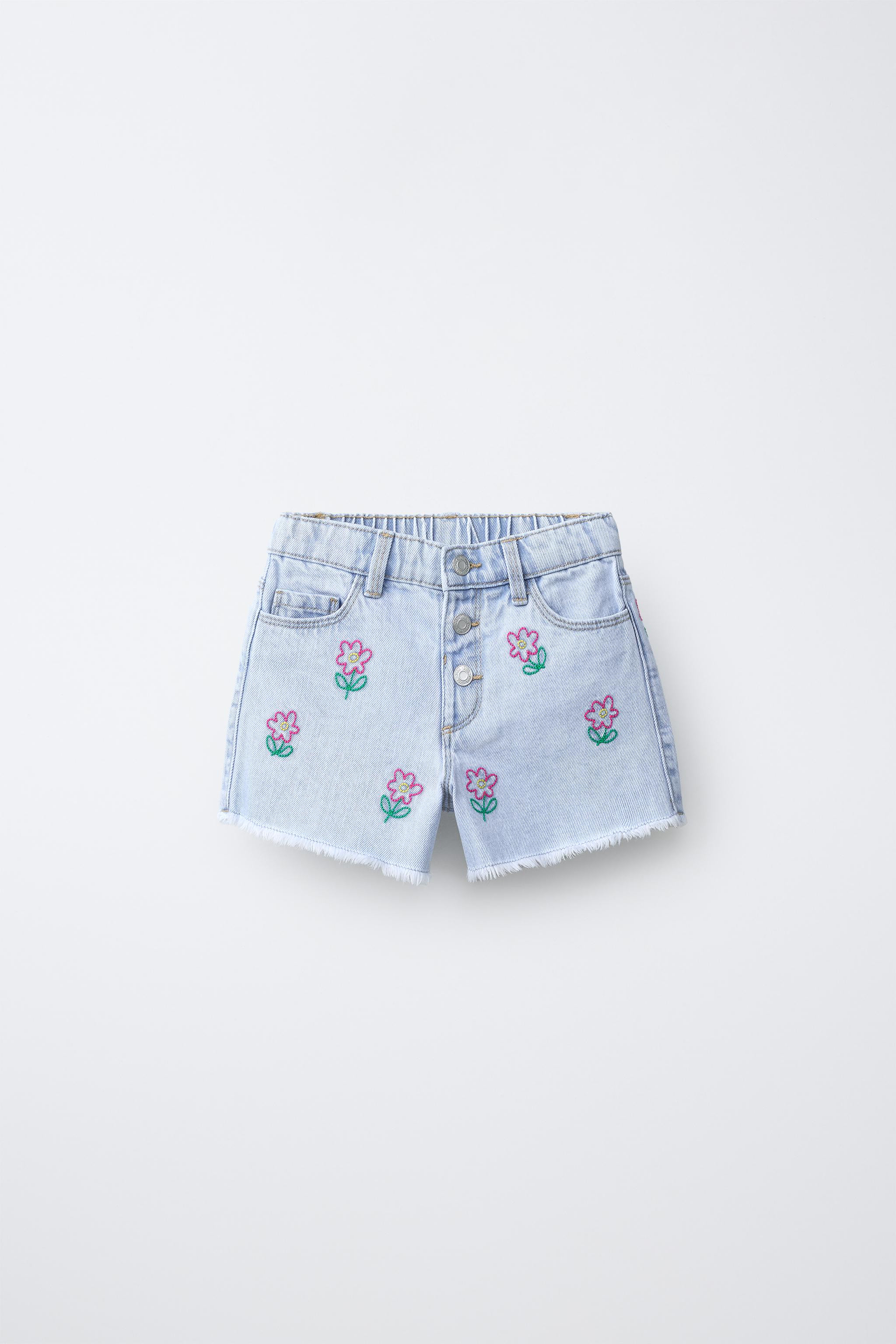 DescriptionContentsMeasurementsMom fit denim shorts with adjustable interior waistband and front ... | Zara US