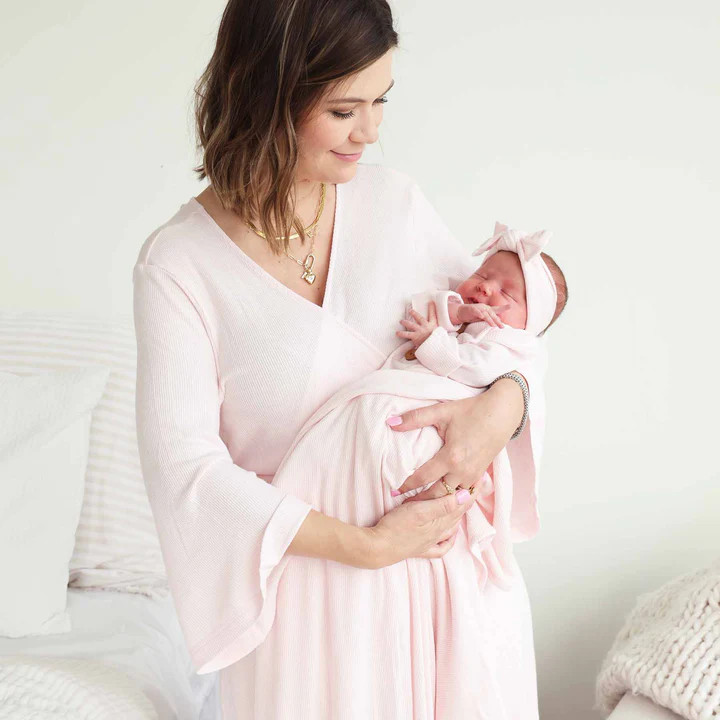 Bamboo Knit Maternity Robe | Solids | Caden Lane