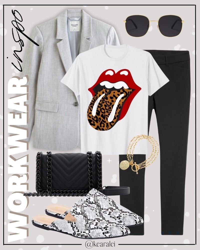 Work outfits teacher outfits business casual workwear outfit Amazon fashion light grey gray sweater knit cardigan blazer with Rolling Stones graphic T-shirt band tee lips tongue and black skinny work pants Ponte pants Express  with snakeskin mules shoes flats with black purse chain strap quay black aviator sunglasses  || budget friendly fashion style affordable fashion looks for less Amazon Madewell Nordstrom forever21 express loft #workwear #workoutfit #workoutfits #teacheroutfits #teacher #teacheroutfit #affordable #budget #outfitideas #cuteoutfit
.
.
.

teacher outfits, business casual, Work blazers, Work Wear, workwear, casual outfits, neutrals, street style, Midi skirt, Maxi Dress, Swimsuit, Bikini, Travel, skinny Jeans, Puffer Jackets, Concert Outfits, Cocktail Dresses, Sweater dress, Sweaters, cardigans Fleece Pullovers, hoodies, button-downs, Oversized Sweatshirts, Jeans, High Waisted Leggings, dresses, joggers, fall Fashion, winter fashion, leather jacket, Sherpa jackets, Deals, shacket, Plaid Shirt Jackets, lounge set, Date Night Outfits, Vacation outfits, Mom jeans, shorts, sunglasses, Romper, jumpsuit, Stanley cup tumbler, boots booties take over the knee, ankle boots, Chelsea boots, combat boots, pointed toe, chunky sole, heel, sneakers, slip on shoes, Nike, adidas, vans, dr. marten’s, ugg slippers, golden goose, sandals, high heels, loafers Birkenstocks, Target, Abercrombie and fitch, Amazon, Shein, Nordstrom, H&M, forever 21, forever21, Walmart, asos, Nordstrom rack, Nike, adidas, Vans, Quay, Tarte, Sephora


#LTKootd #LTKWorkwear #LTKSeasonal