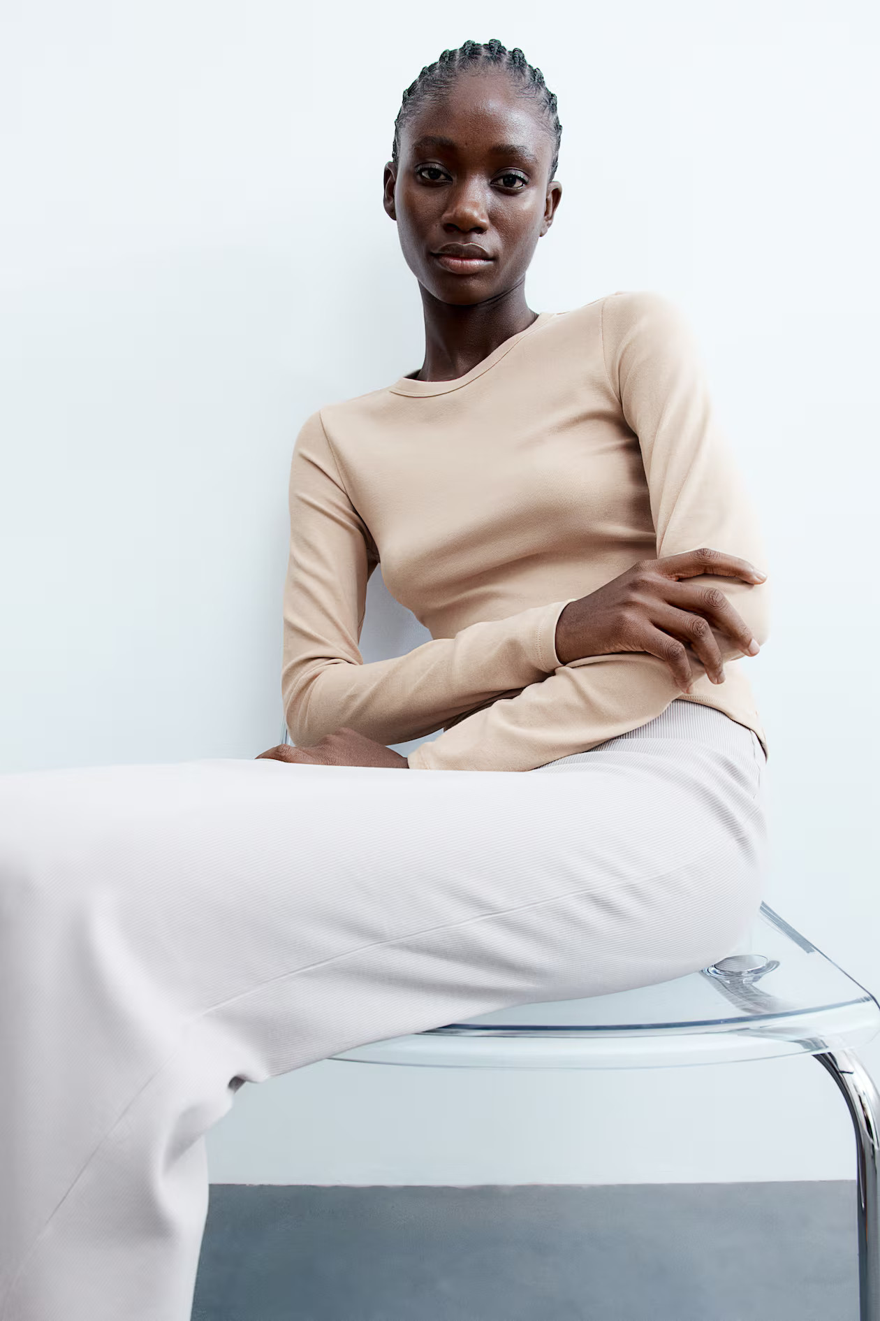 Long-sleeved jersey top | H&M (UK, MY, IN, SG, PH, TW, HK)