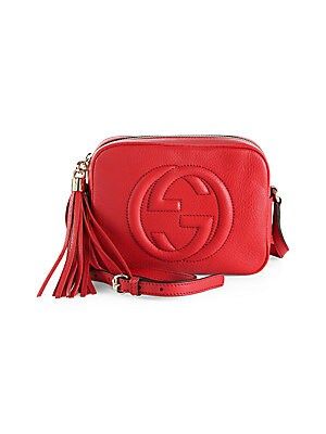 Gucci Women's Soho Leather Disco Bag - Red | Saks Fifth Avenue