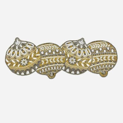 Beaded Ornaments Table Runner, 36x13 | At Home