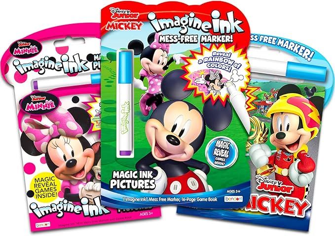 Disney Minnie Mouse Imagine Ink Coloring Book Set - Bundle with 3 Magic Ink Books Featuring 3 Ass... | Amazon (US)