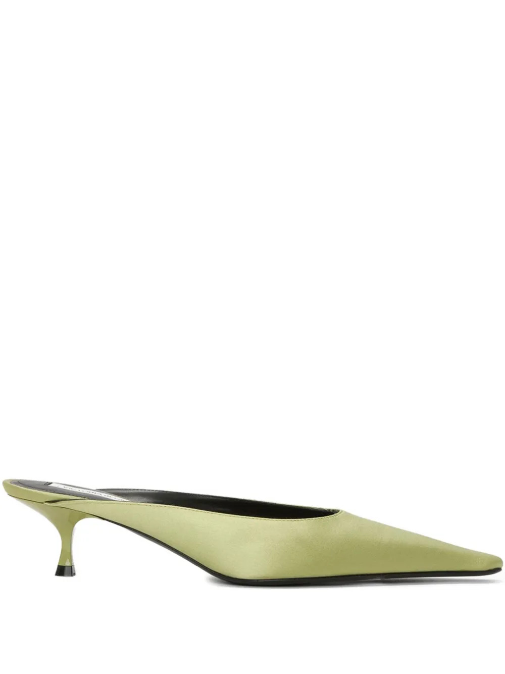 Victoria Beckham 45mm Sloan pointed-toe Satin Mules | Green | FARFETCH AU | Farfetch Global