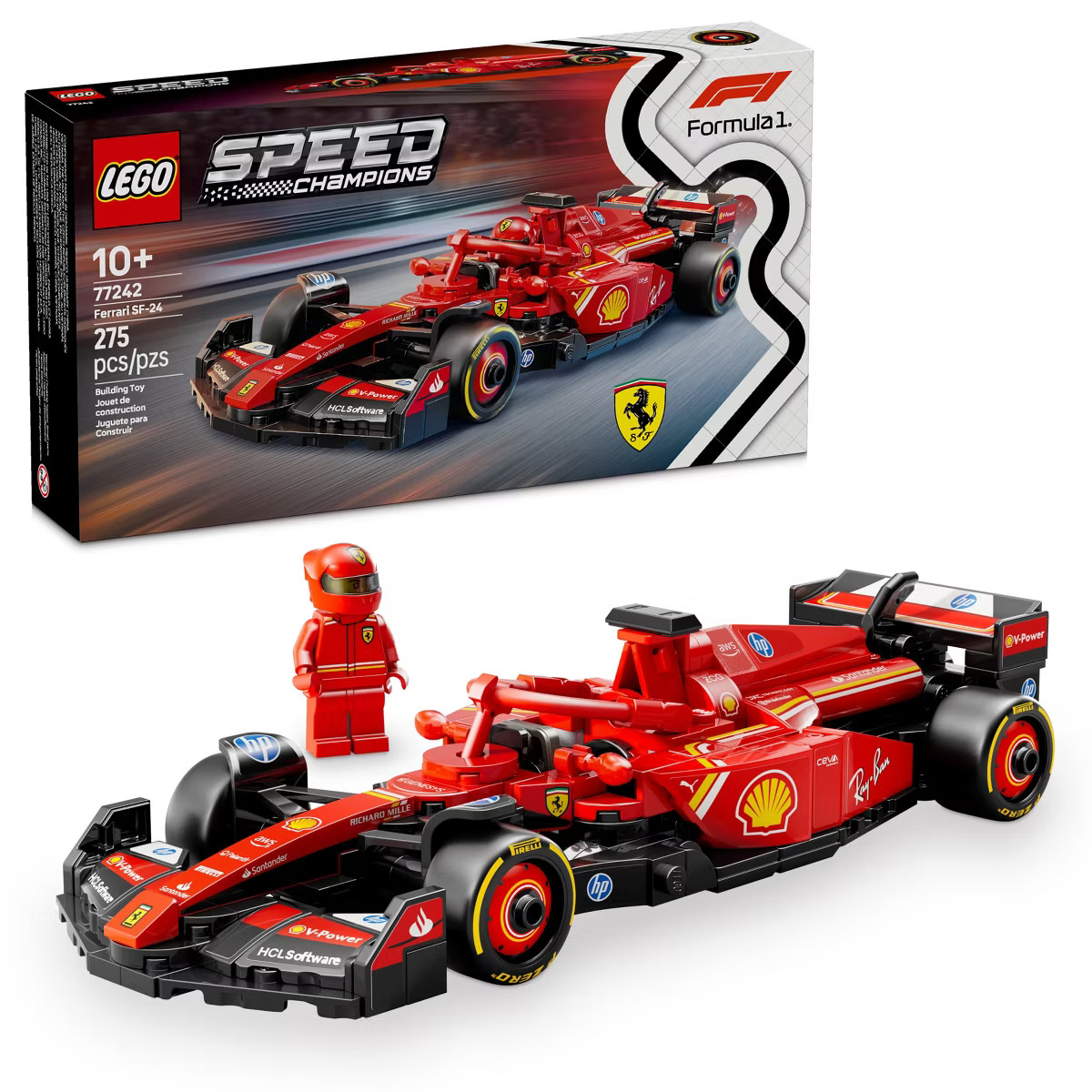 LEGO Speed Champions Ferrari SF-24 F1 Race Car Building Set and Toy Driver 77242 | Target