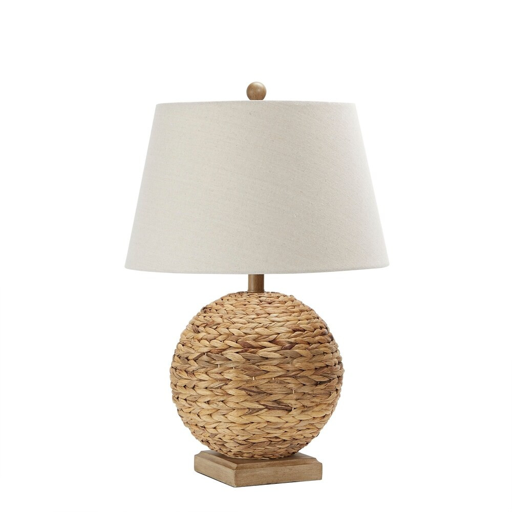 Reao Rattan Round Lamp with Square Base | Bed Bath & Beyond