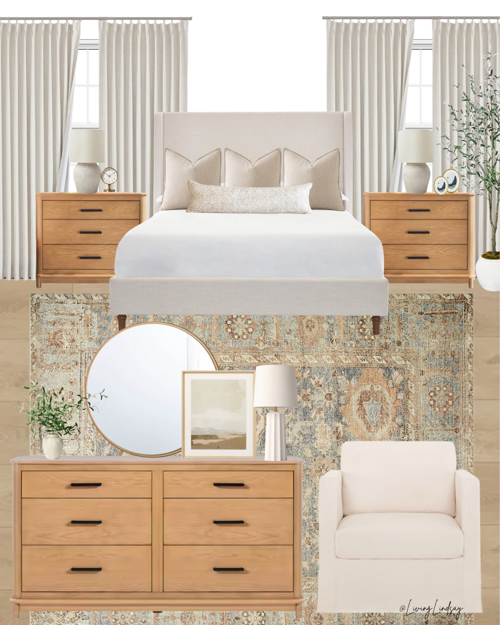 Affordable bedroom, affordable bedroom furniture, bedroom furniture, dresser, nightstands, accent chair, lamps, area rug

#LTKFamily #LTKHome #LTKSaleAlert