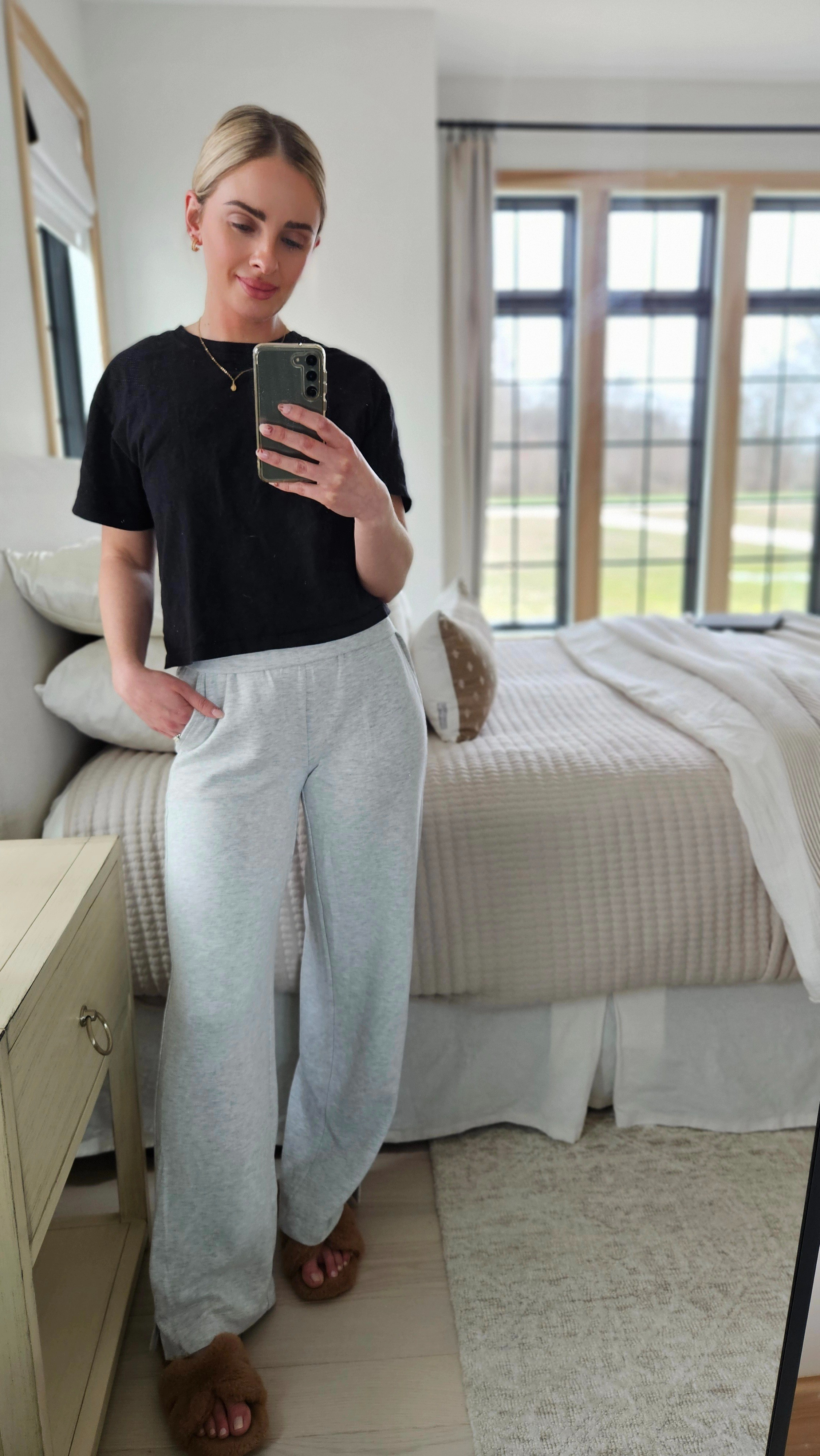 Home w a sick kiddo today🩶wearing size xs tee and sweats

#LTKdayinmylife #LTKootd #LTKmomlife