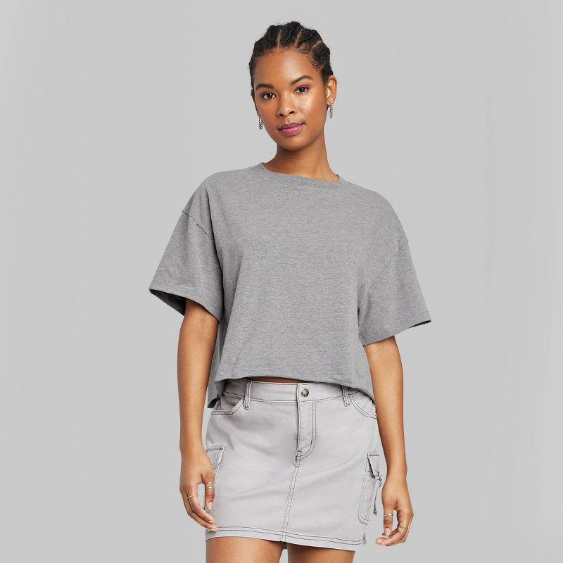 Women's Short Sleeve Relaxed Fit Cropped T-Shirt - Wild Fable™ | Target