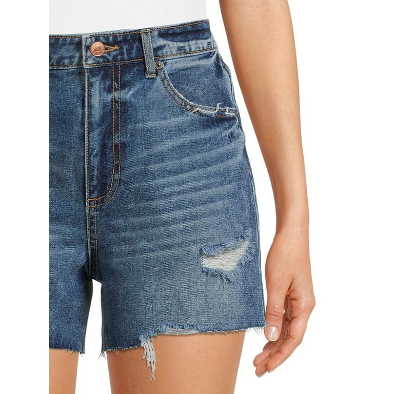 No Boundaries Juniors' High Rise Denim Shorts | Walmart (US)
