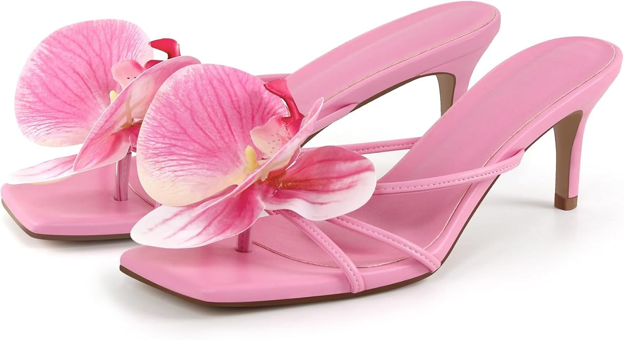 MissHeel Orchid Heels for Women Slip On Kitten Heel | Amazon (US)