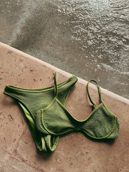 Abercrombie sale - green two piece swimsuit for pool and vacation 

#LTKSale #LTKswim #LTKtravel