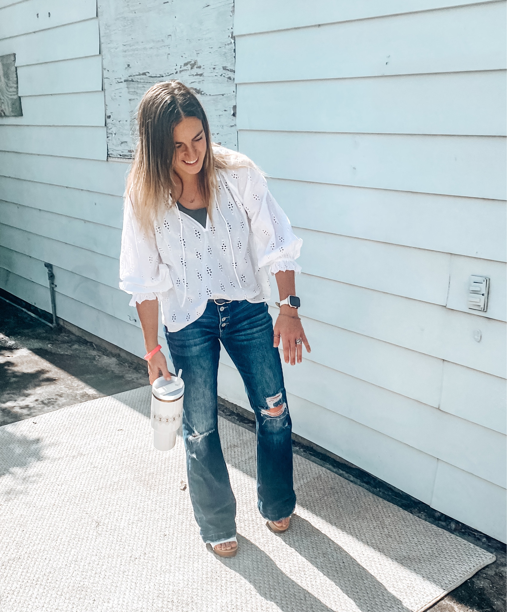 fall wedding guest dresses under $50 Roxana High Rise Flare Jeans (Light) main image 1