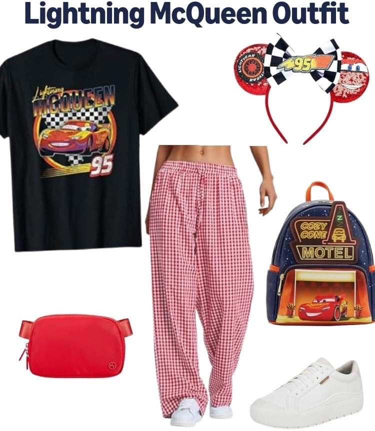Lightning McQueen outfit, Disney outfit, Pixar outfit, Disneyland outfit, Disney world outfit 

#LTKTravel #LTKFindsUnder100 #LTKootd