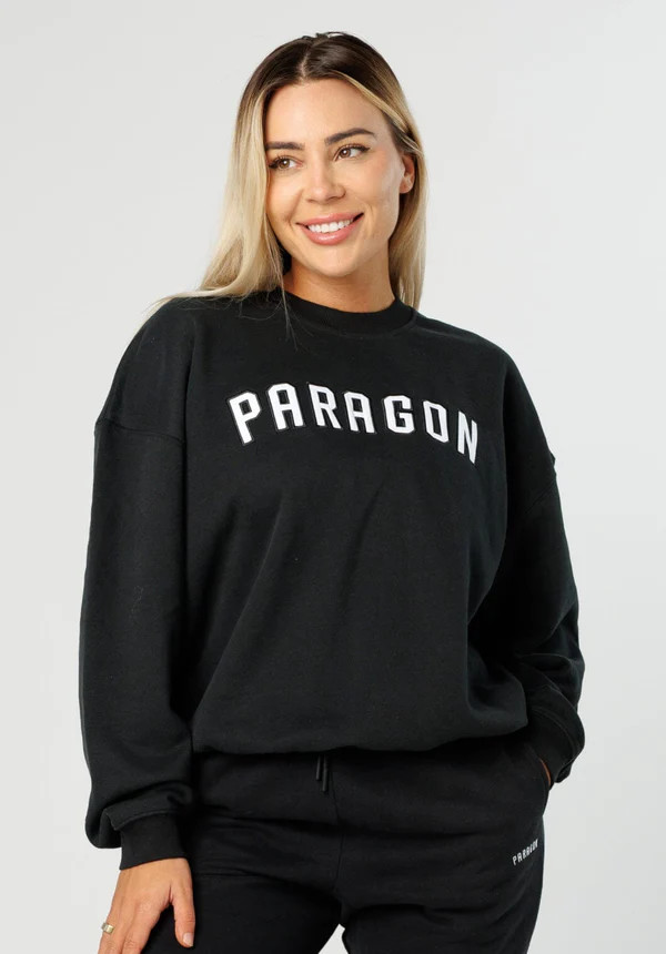 SportTerry™ Legacy Crewneck Black | Paragon Fitwear