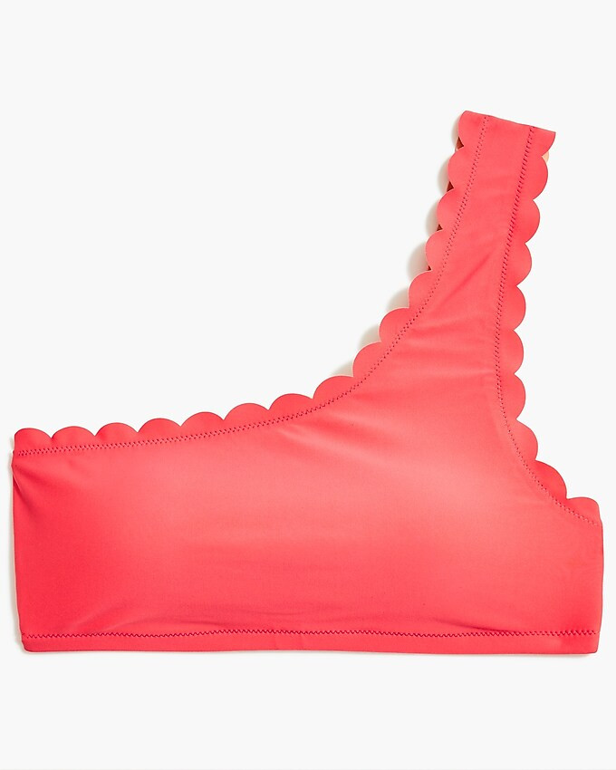 Scalloped one-shoulder bikini top | J.Crew Factory
