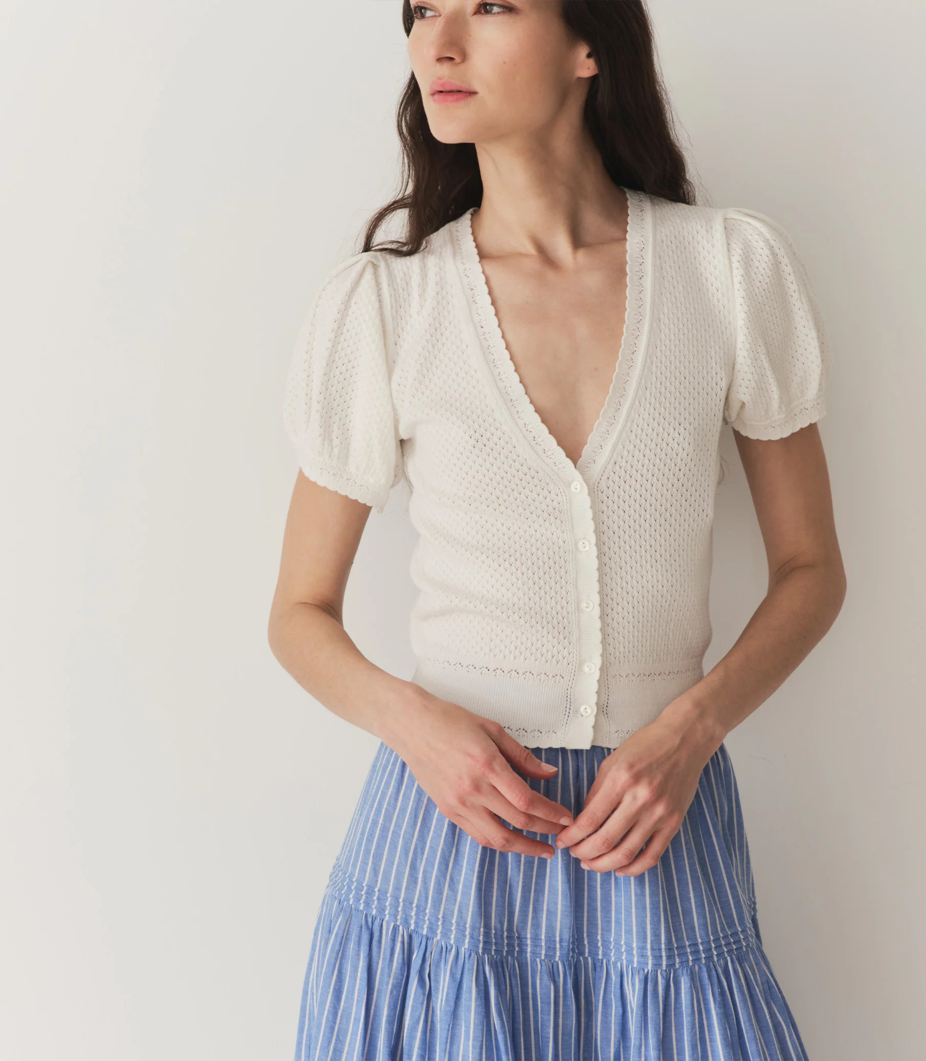 Ambrose Cardigan - Ivory | DÔEN | DOEN
