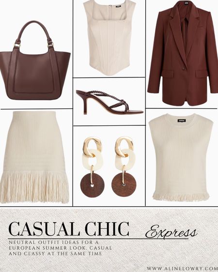Neutral casual chic outfit pieces to update your wardrobe. 