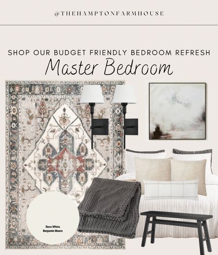 Starting off the new year with a master bedroom refresh. Here are my budget friendly finds to revamp the space ✨

Bedroom, area rug, Master bedroom, throw pillows 

#LTKhome #LTKstyletip #LTKfamily