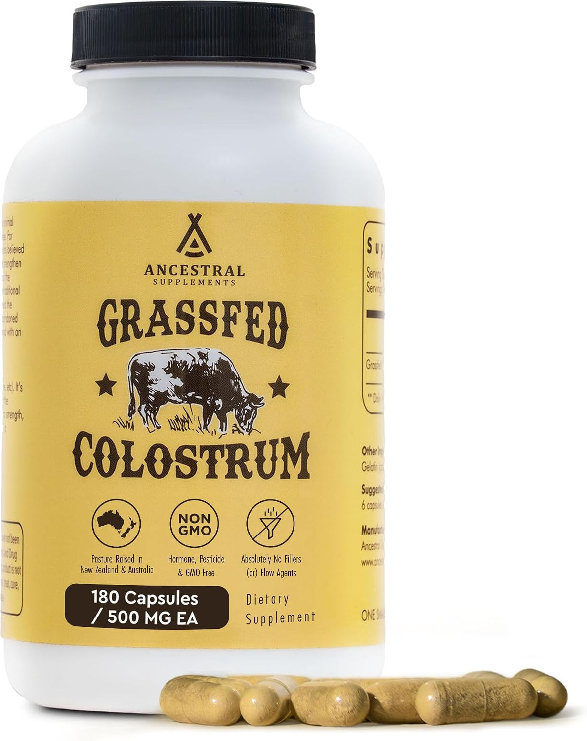 Ancestral Supplements Grass Fed Beef Colostrum Supplement, 3000 mg, Offers Immune Support and Pro... | Amazon (US)