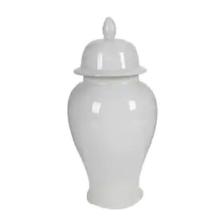 Gloss White Large Seaford Ginger Jar | The Home Depot