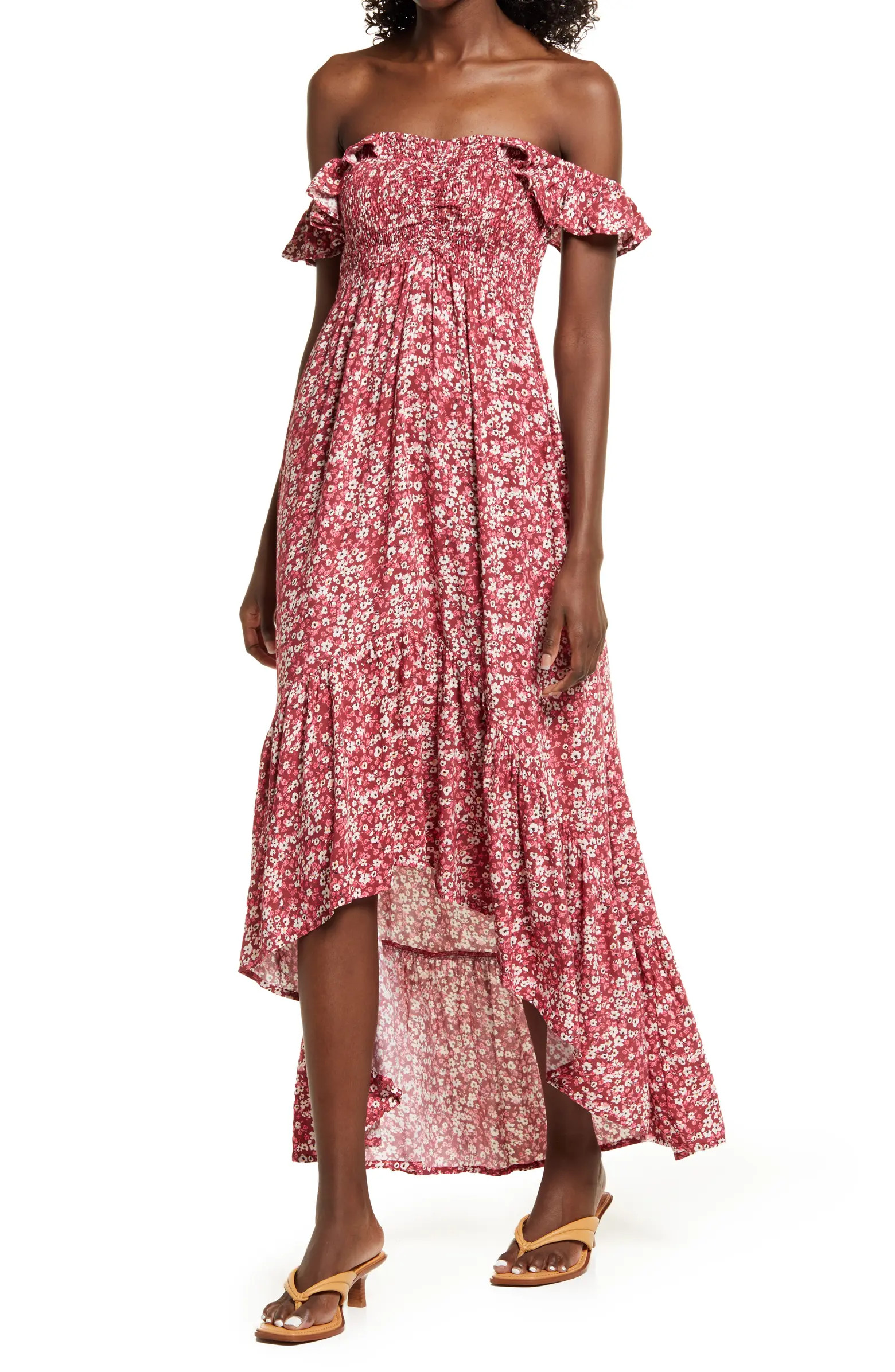 Area Stars Bella Floral Smocked Off the Shoulder Maxi Dress | Nordstrom | Nordstrom