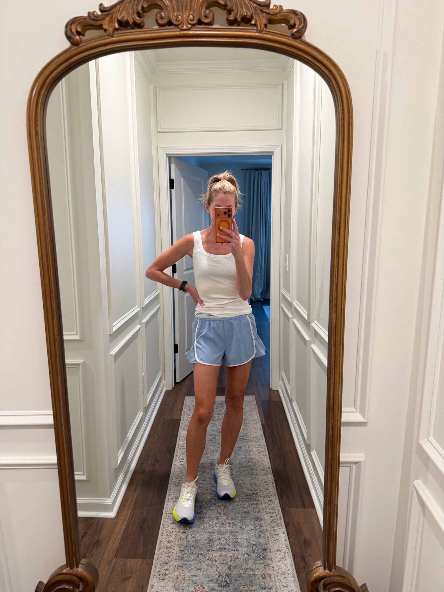 These Old Navy running shorts are only $12 today. They are some of my very favorites to run in.  Wearing a size extra small.