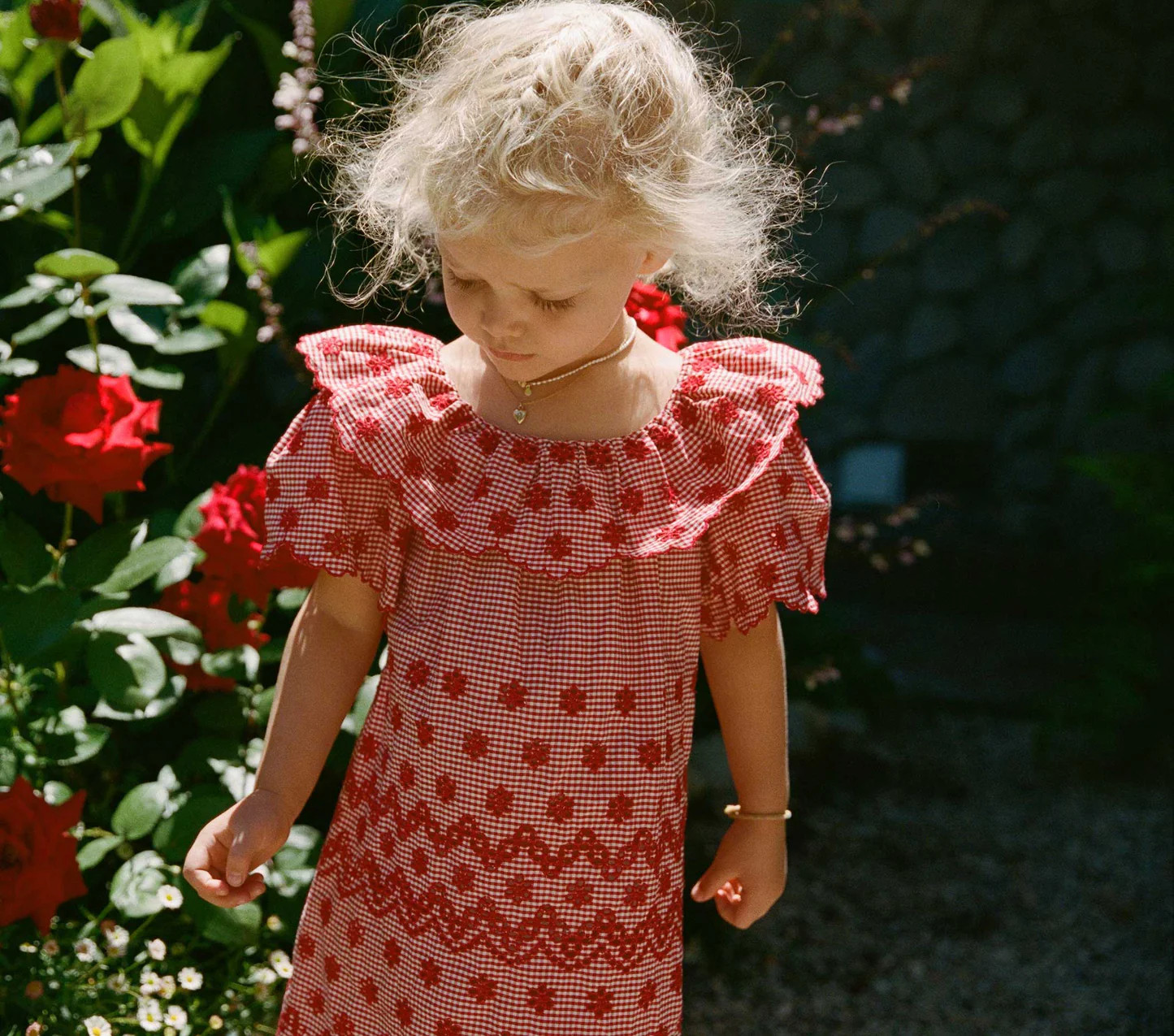 Pepin Dress - Cerise Paris Gingham | DÔEN | DOEN
