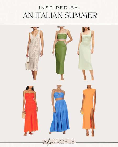 Summer dresses inspired by an Italian summer! // summer dress, summer dresses, maxi dress, vacation outfit, vacation dress, colorful dresses