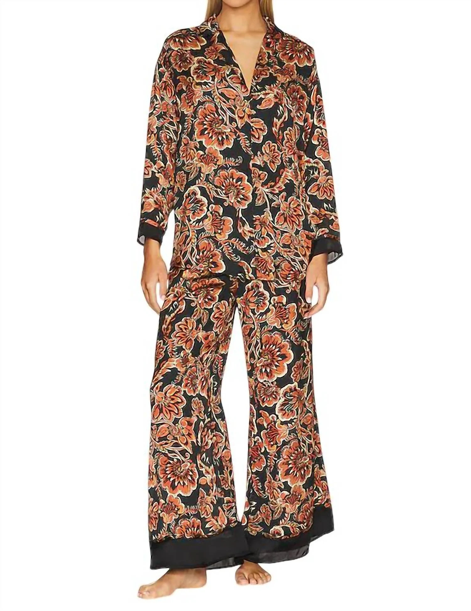 Dreamy Days Set Pajama In Black Combo | Shop Simon