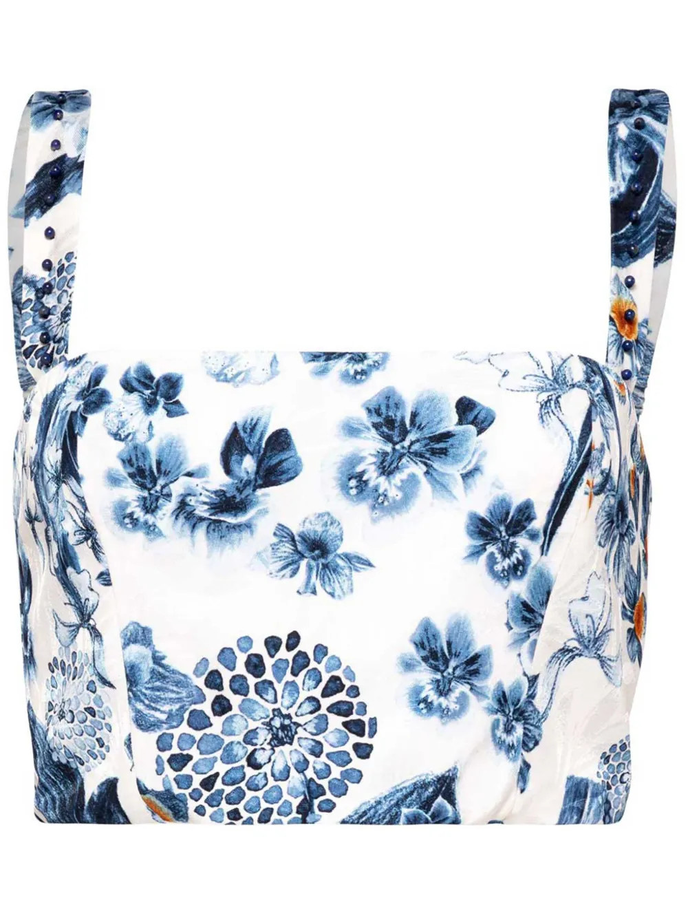 Agua By Agua Bendita Cacao Petalo cropped top - White | Farfetch Global