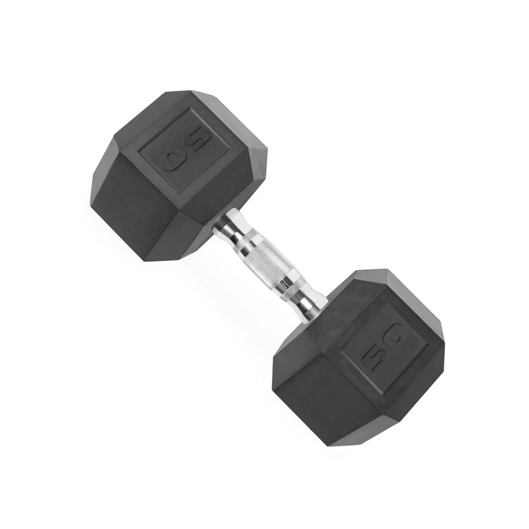 CAP Barbell, 50lb Coated Hex Dumbbell, Single | Walmart (US)