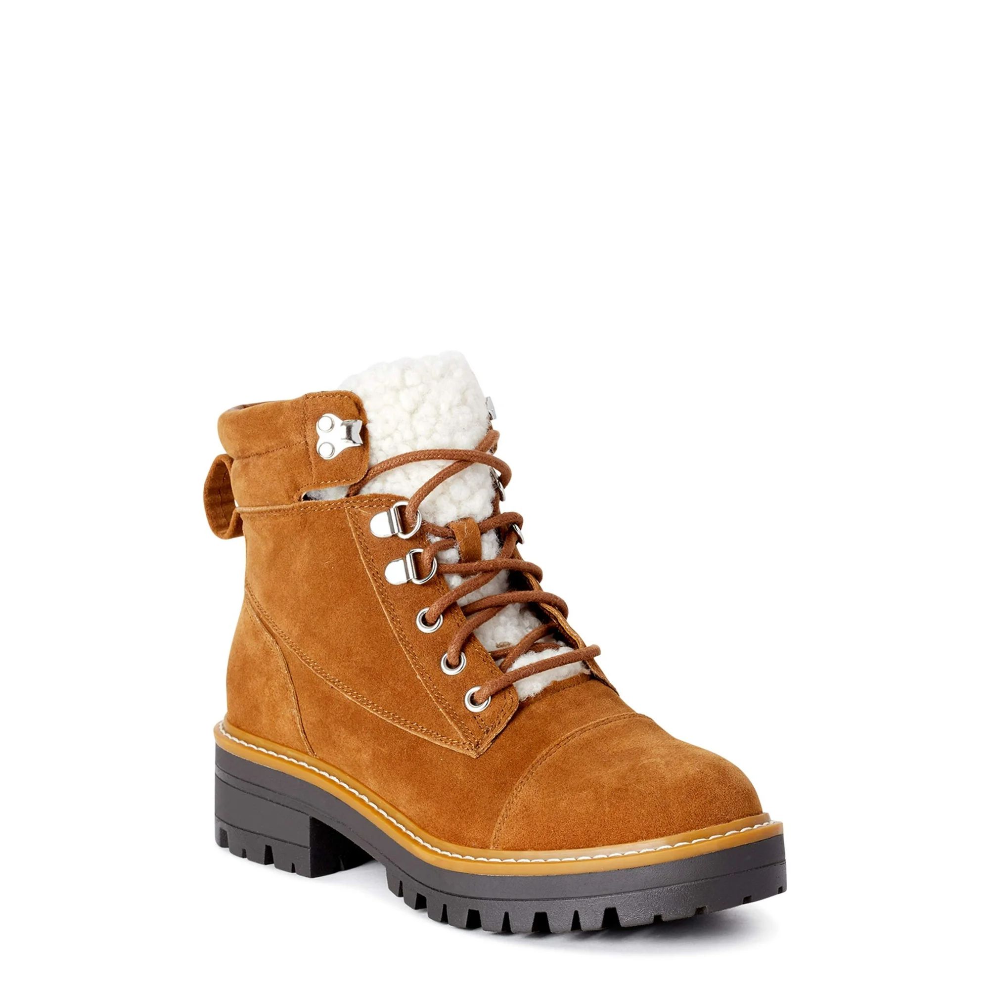 Time and Tru Women’s Hiker Boots, Wide Width Available | Walmart (US)