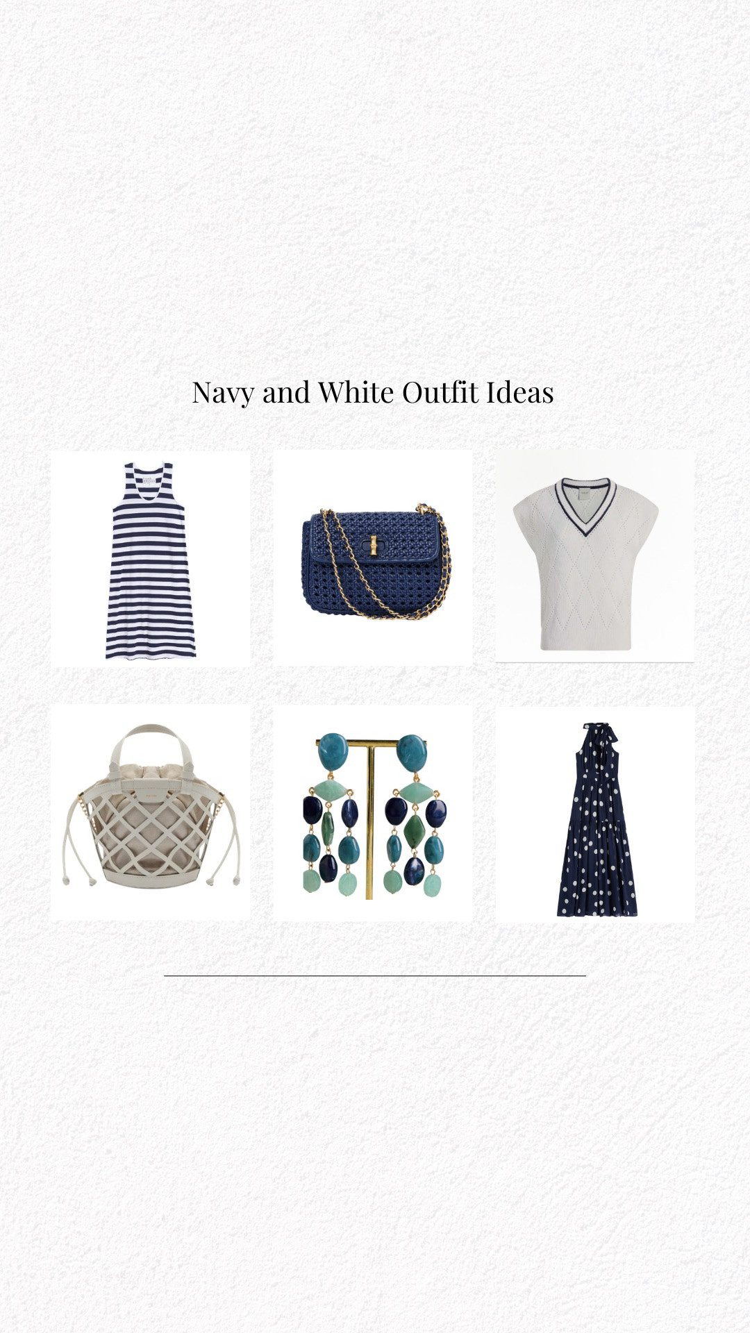The color combination of navy and white just says summer doesn’t it? It’s so crisp and fresh. We like how navy and white can be worn in any situation. Looks great on the golf course, poolside, casual day outfits to elevated events.  Here is a round up of outfit ideas for Navy and white that we hope you like.

#LTKNavyAndWhiteOutfits ￼

#LTKootd #LTKgrwm