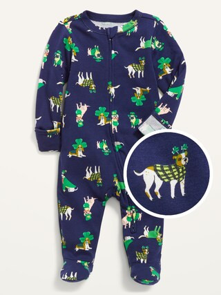 Matching Print Sleep & Play Footed Unisex One-Piece for Baby | Old Navy (CA)