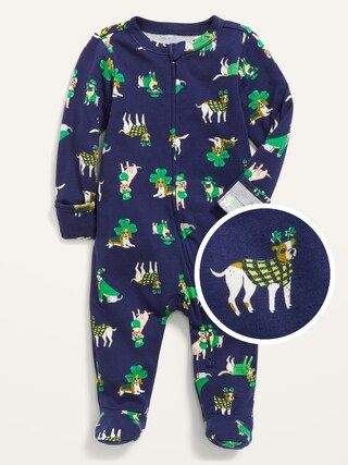 Matching Print Sleep &#x26; Play Footed Unisex One-Piece for Baby | Old Navy (CA)